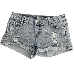 Celebrity Pink Jeans Distressed Low Rise Denim Shorts Size 3